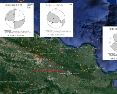 Sismológico Loyola registró 250 temblores en diciembre 2021; dos eventos con mecanismo focal sobre la Falla Septentrional